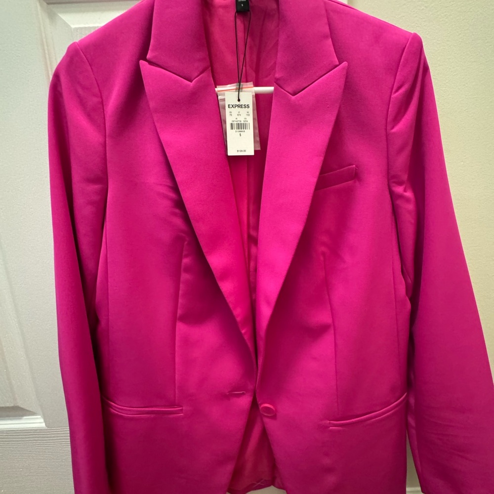 Express Pink Tailored Blazer Suit Jacket